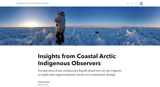 Observer Guy Omnik provided the first photo for the new AAOKH storymap, standing atop a ridge of ice as the sun sits below the horizon.