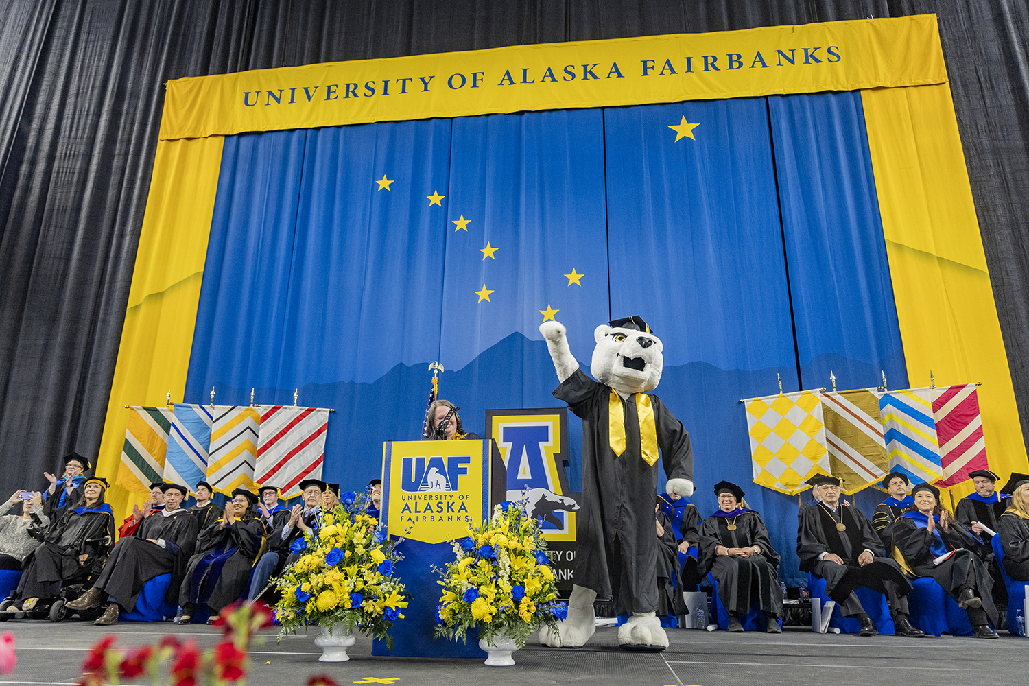 Nook at the 2025 Spring Commencement Ceremony in the Carlson Center, May 3, 2025.