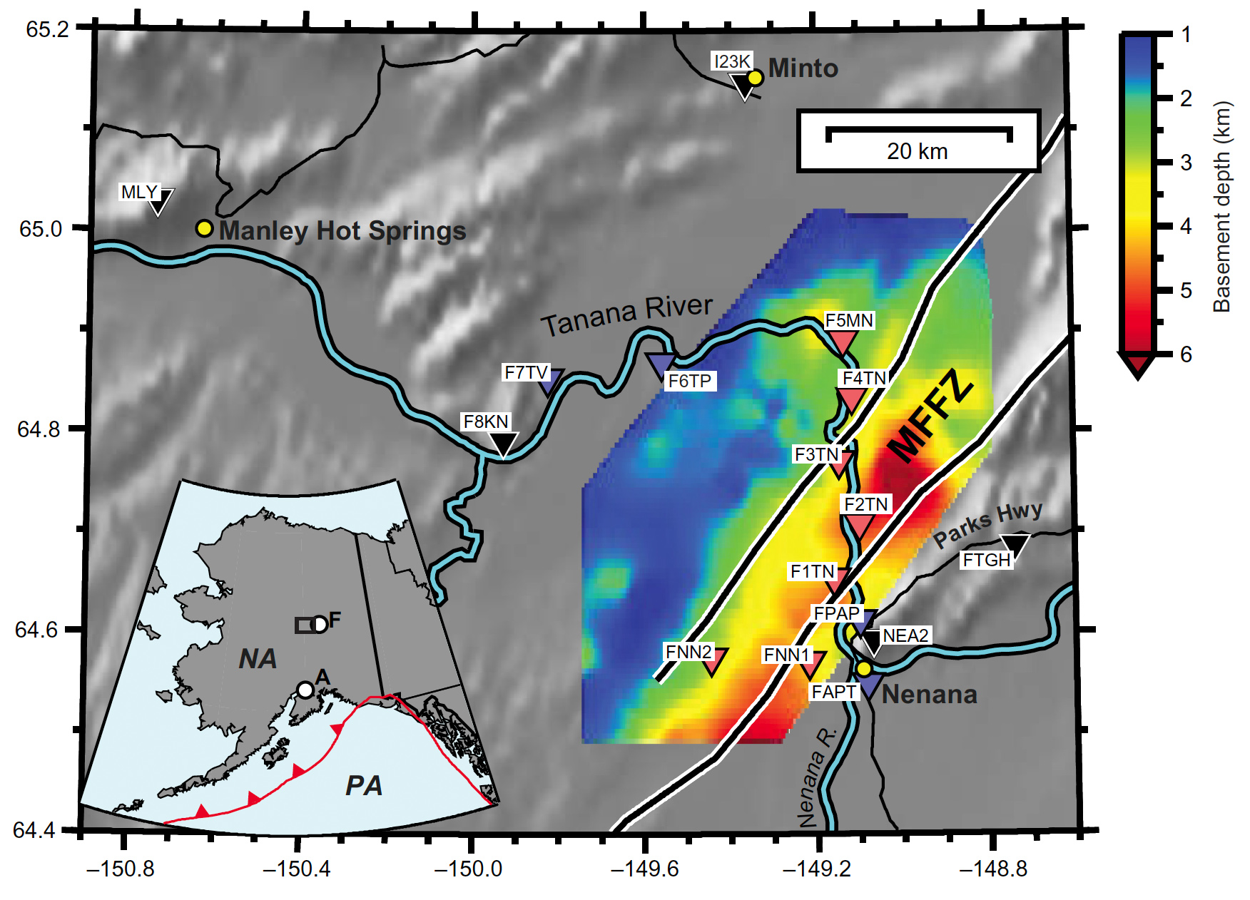 Map showing Nenana Basin