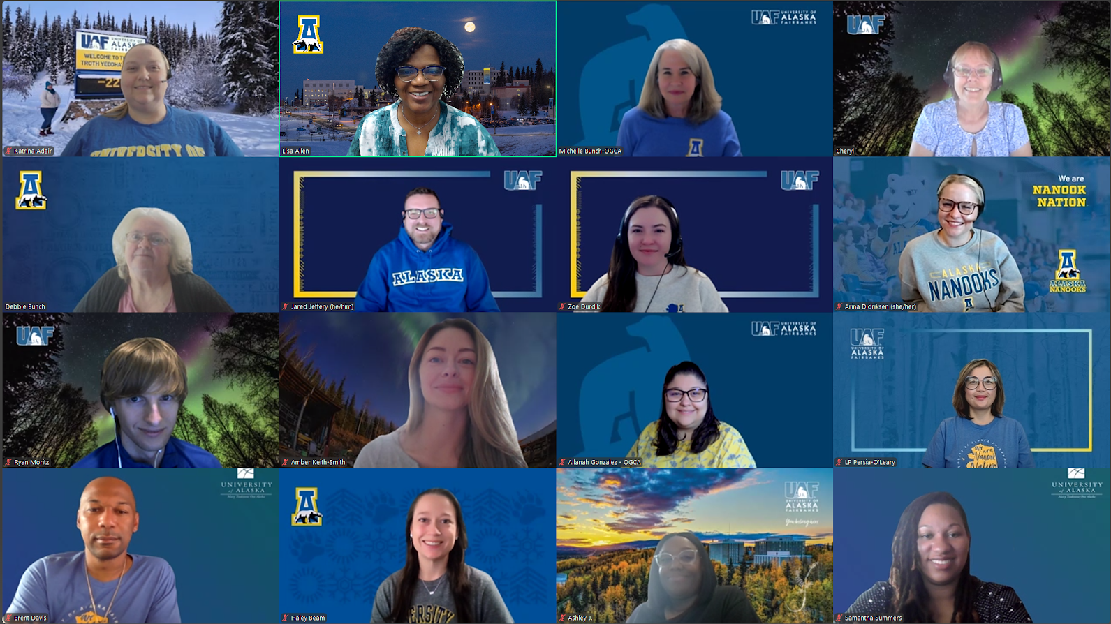 OGCA Team (missing: Morgan Cole and Frivian Vicente). Lisa Allen is in the top row, second from the left.