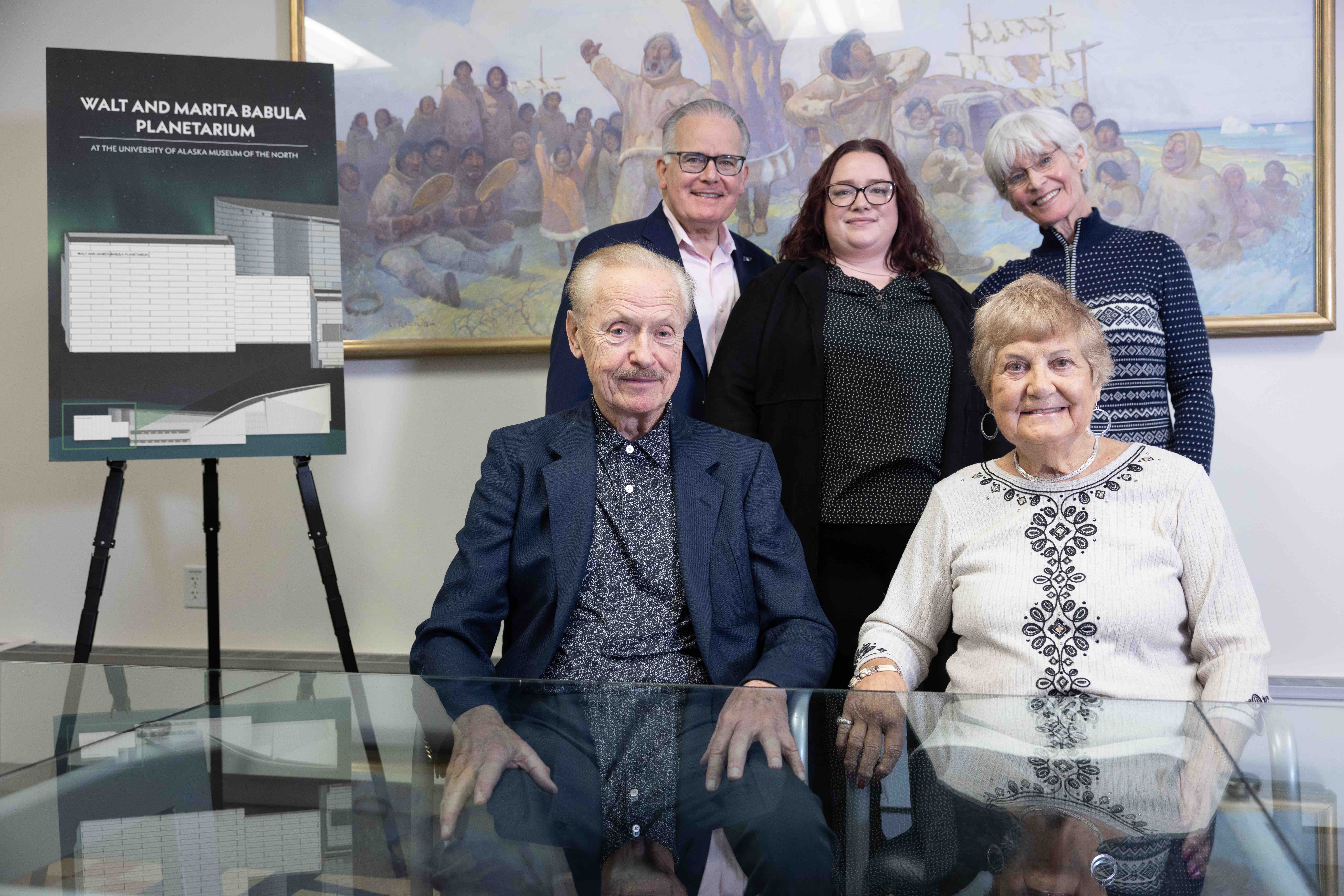 Four donors visit the planetarium site.