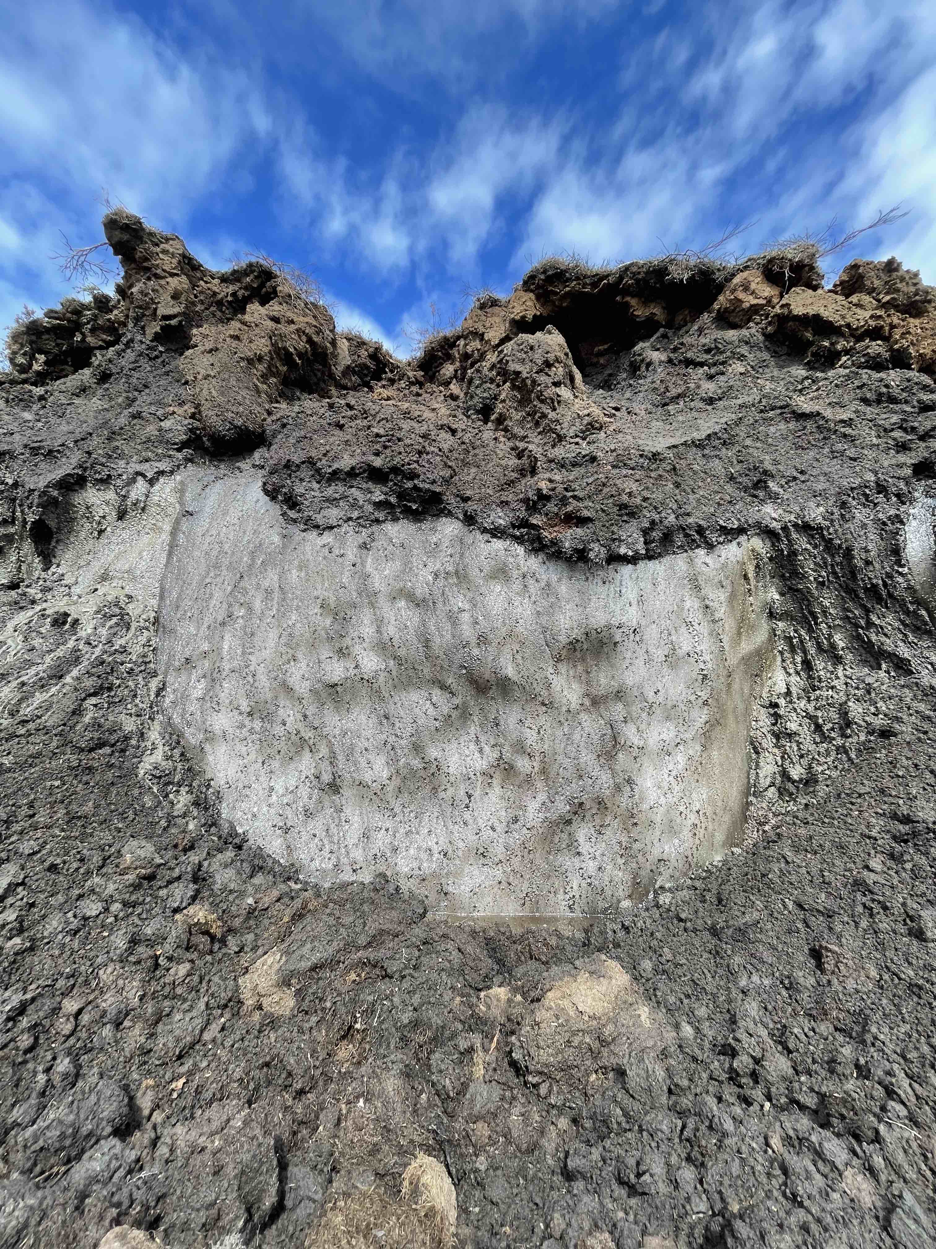 Ice wedge at Point Lay