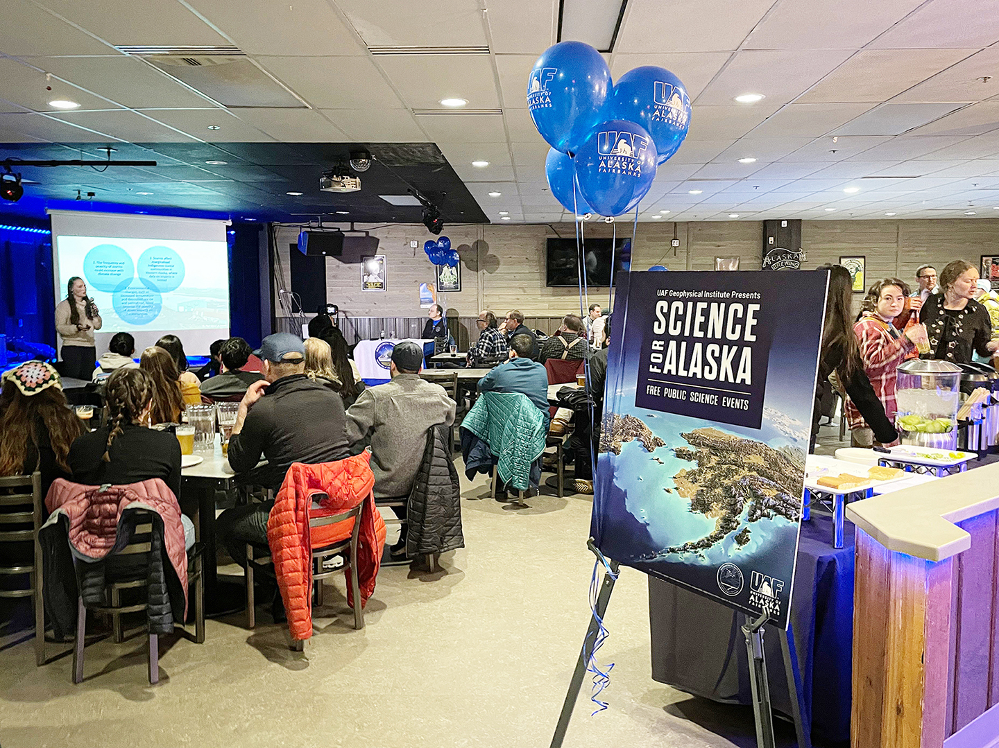 The 2023 Science for Alaska Series kicked off Feb. 3 in the UAF Pub.