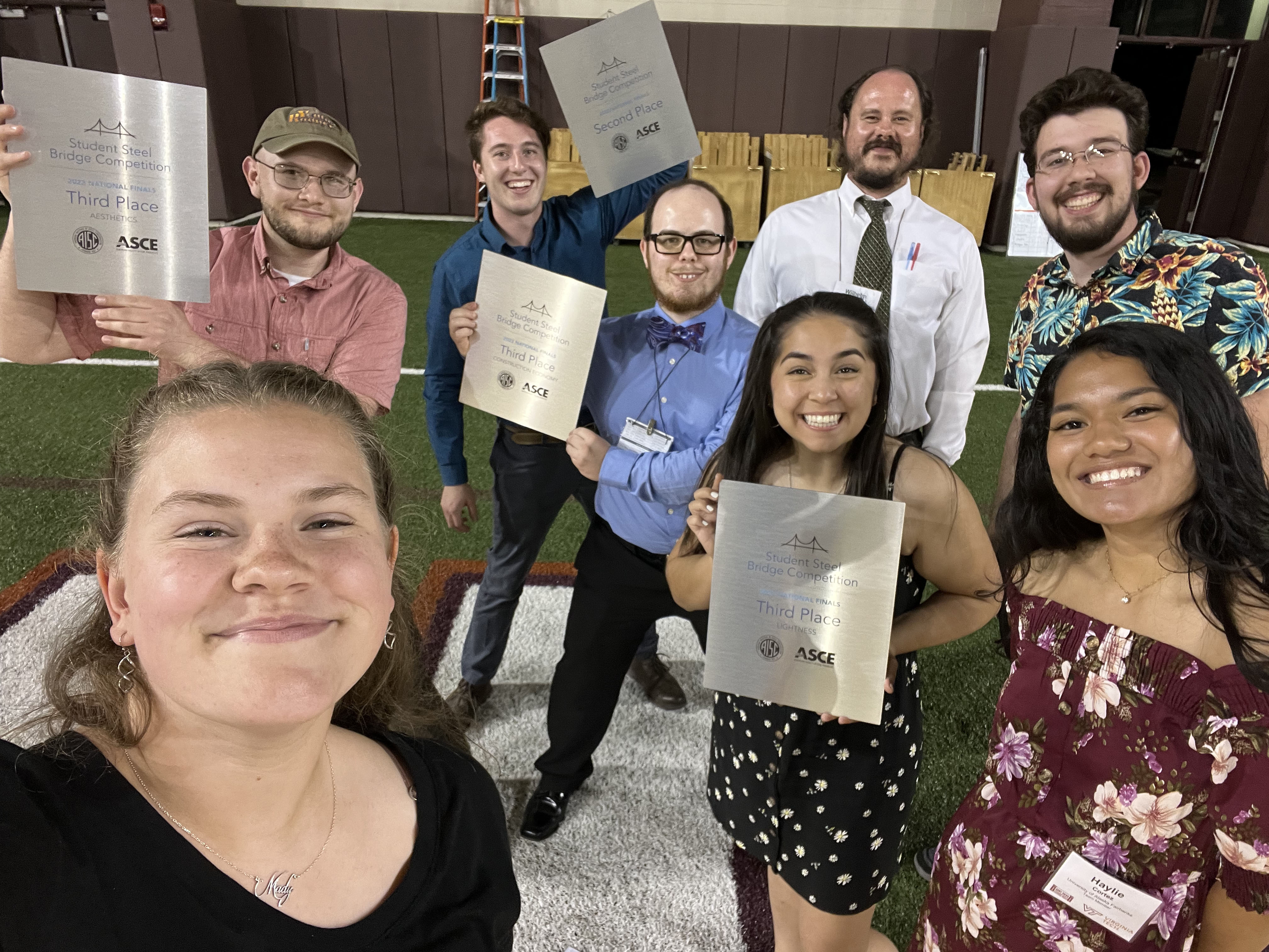 Members of the UAF Steel Bridge team