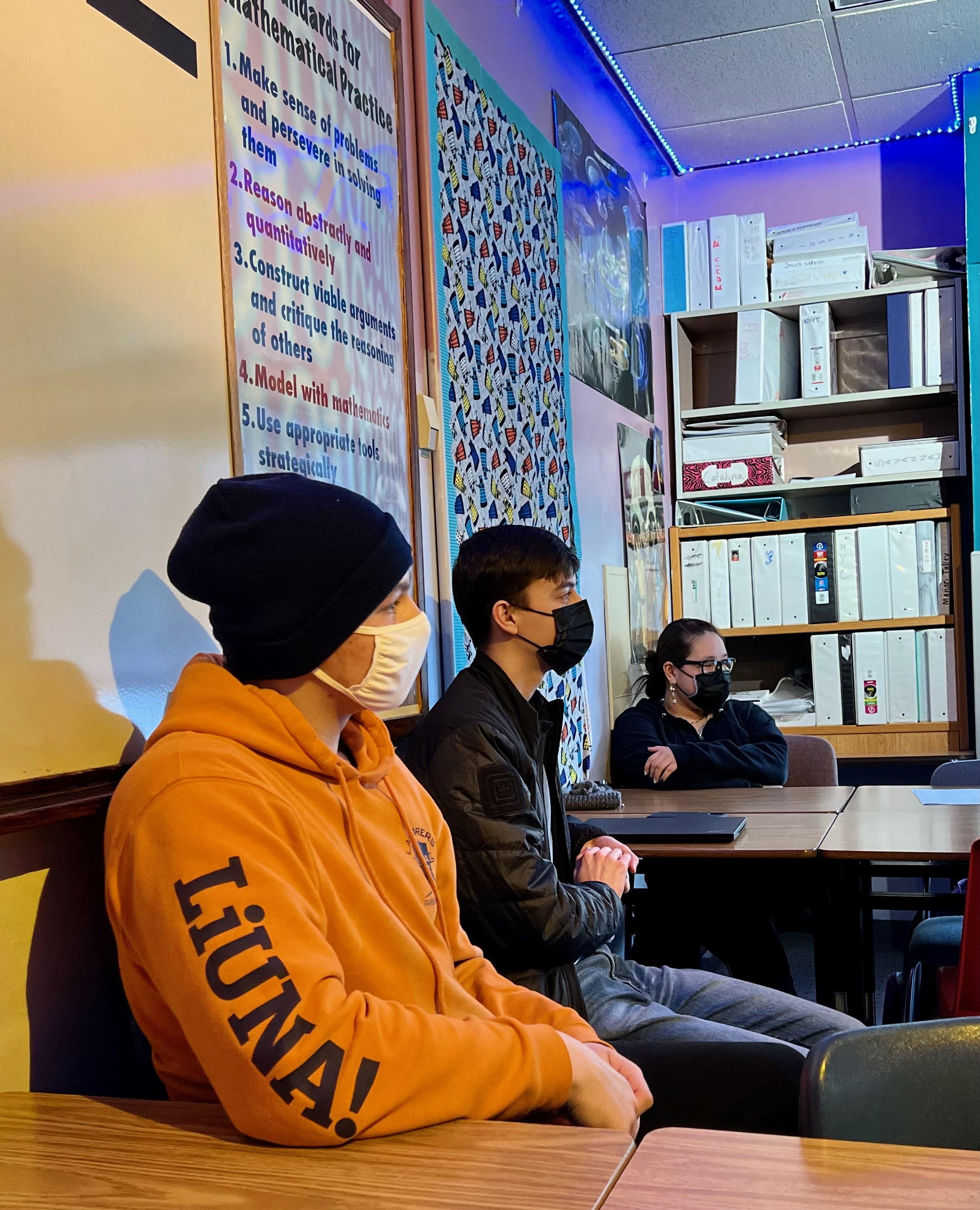 TCC Career Explorers students listen during a class at Effie Kokrine Charter School.