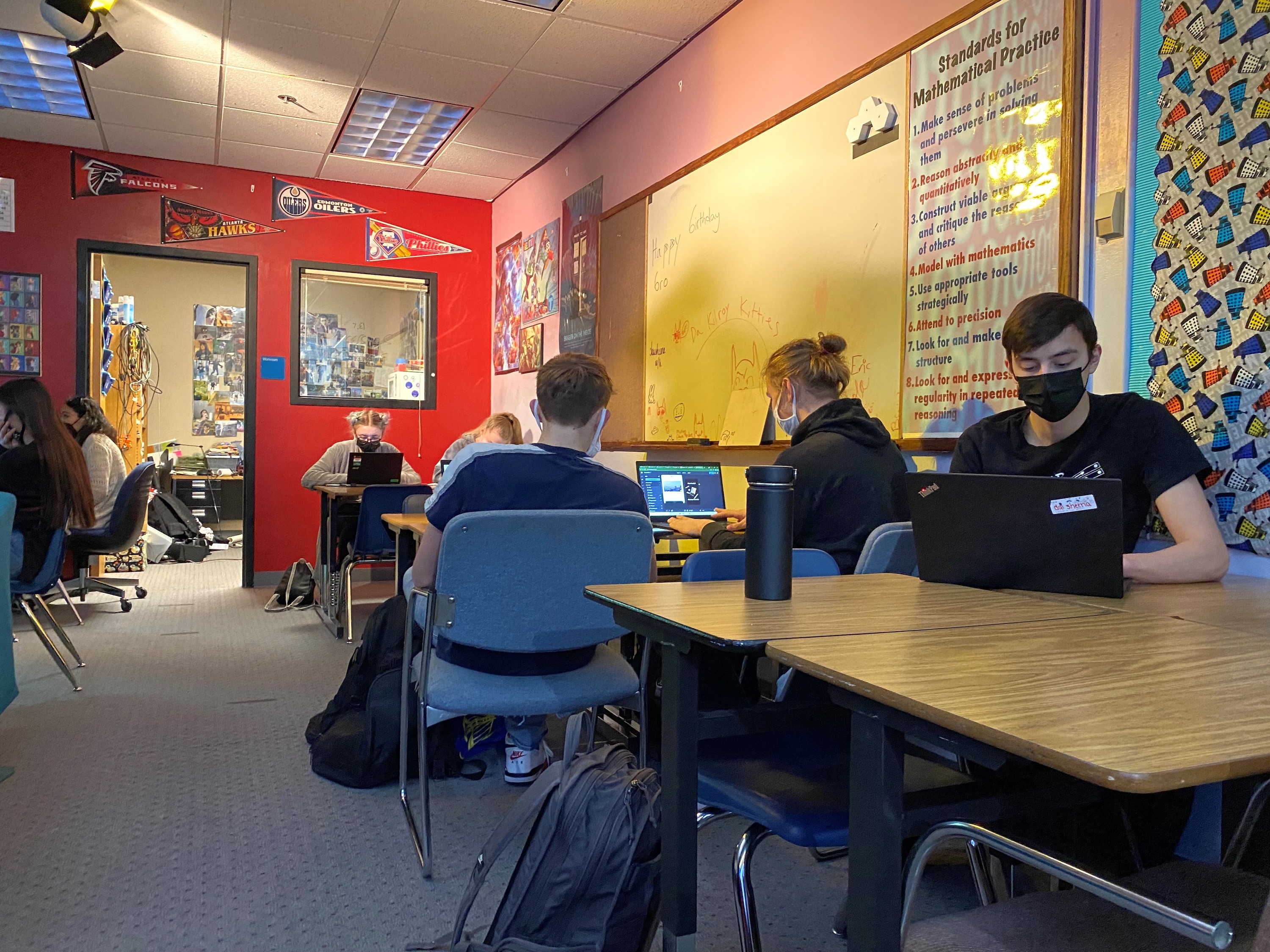 TCC Career Explorers students work at Effie Kokrine Charter School.