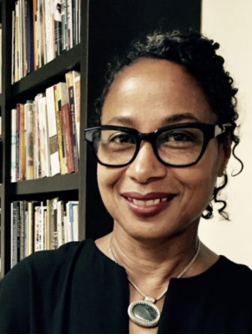 Smiling woman with glasses