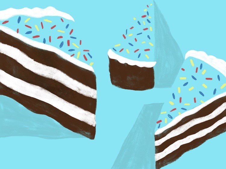 graphic image of cake slices
