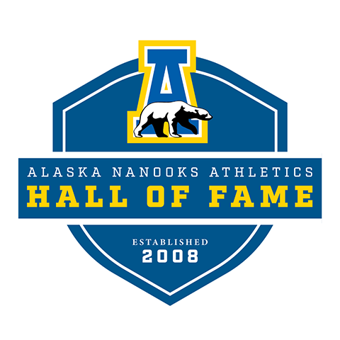 Alaska Nanooks Athletics Hall of Fame logo. Design by Nathan Pearsall.