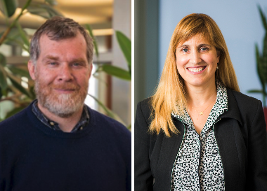 Side by side photos of Jeremy Kasper and Gwen Holdman.