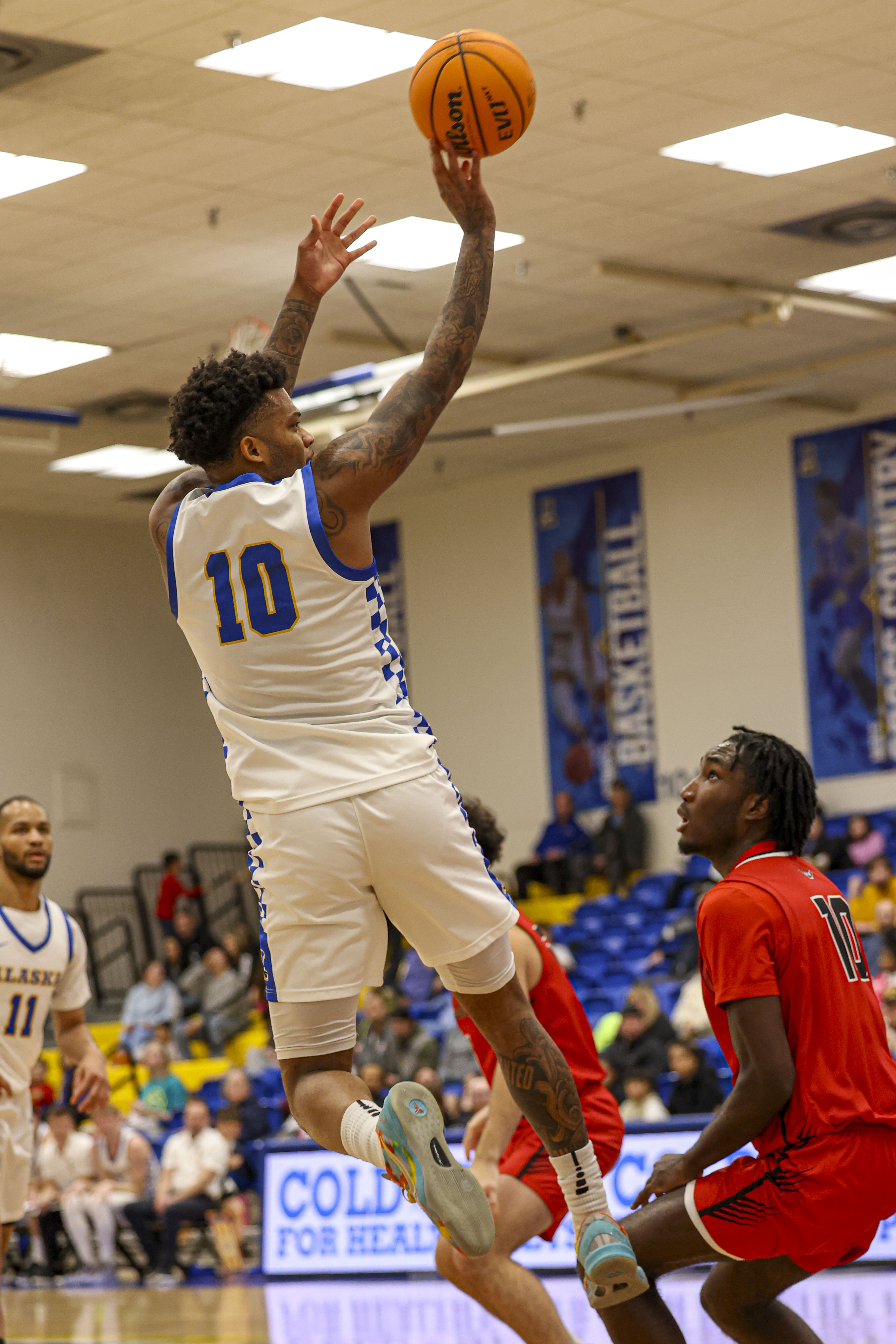 UAF Nanooks play against the Northwest Nazarene Nighthawks on Jan. 11, 2025.