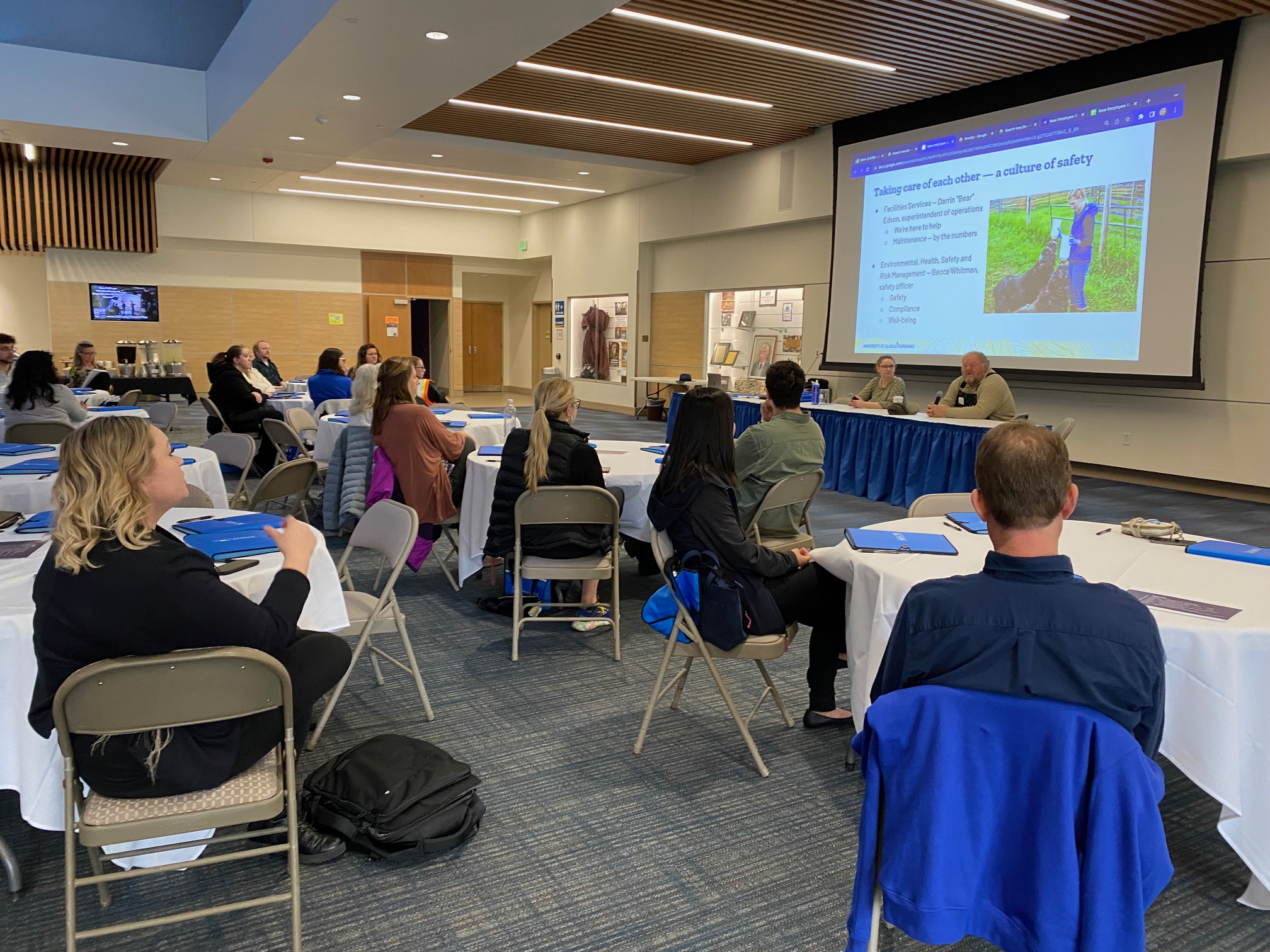 Attendees participate in a UAF New Employee Welcome event. UAF photo by Carla Browning