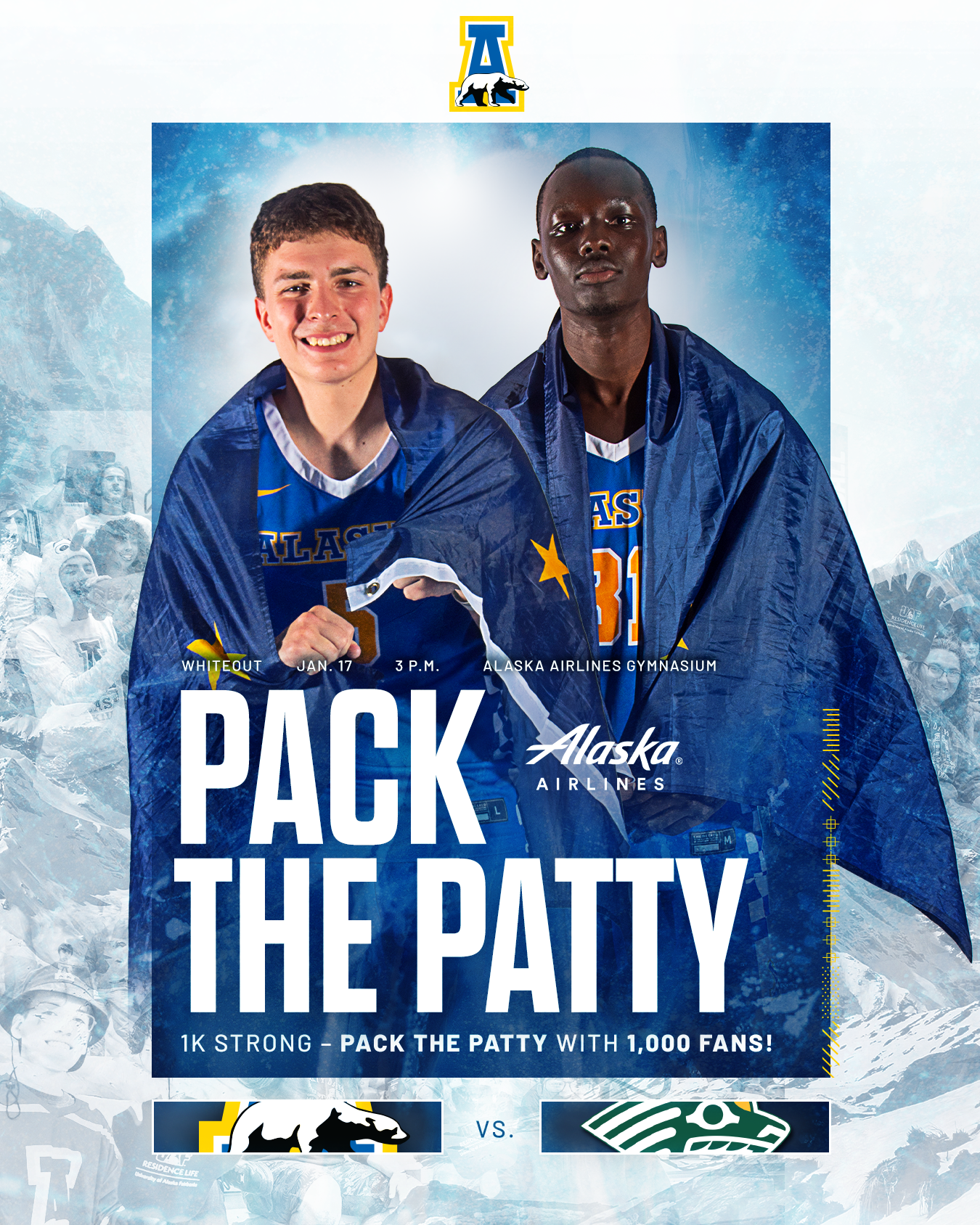 Men's Basketball Pack the Patty graphic.