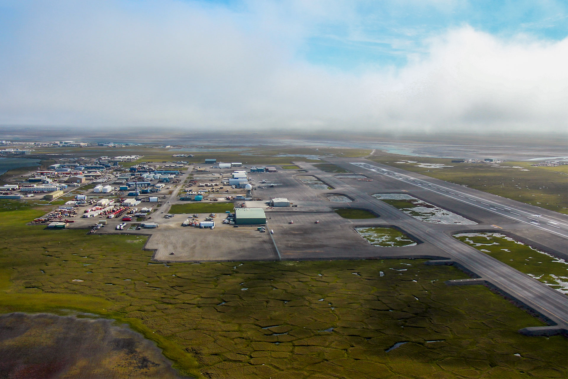 The airstrip at Deadhorse, Alaska.