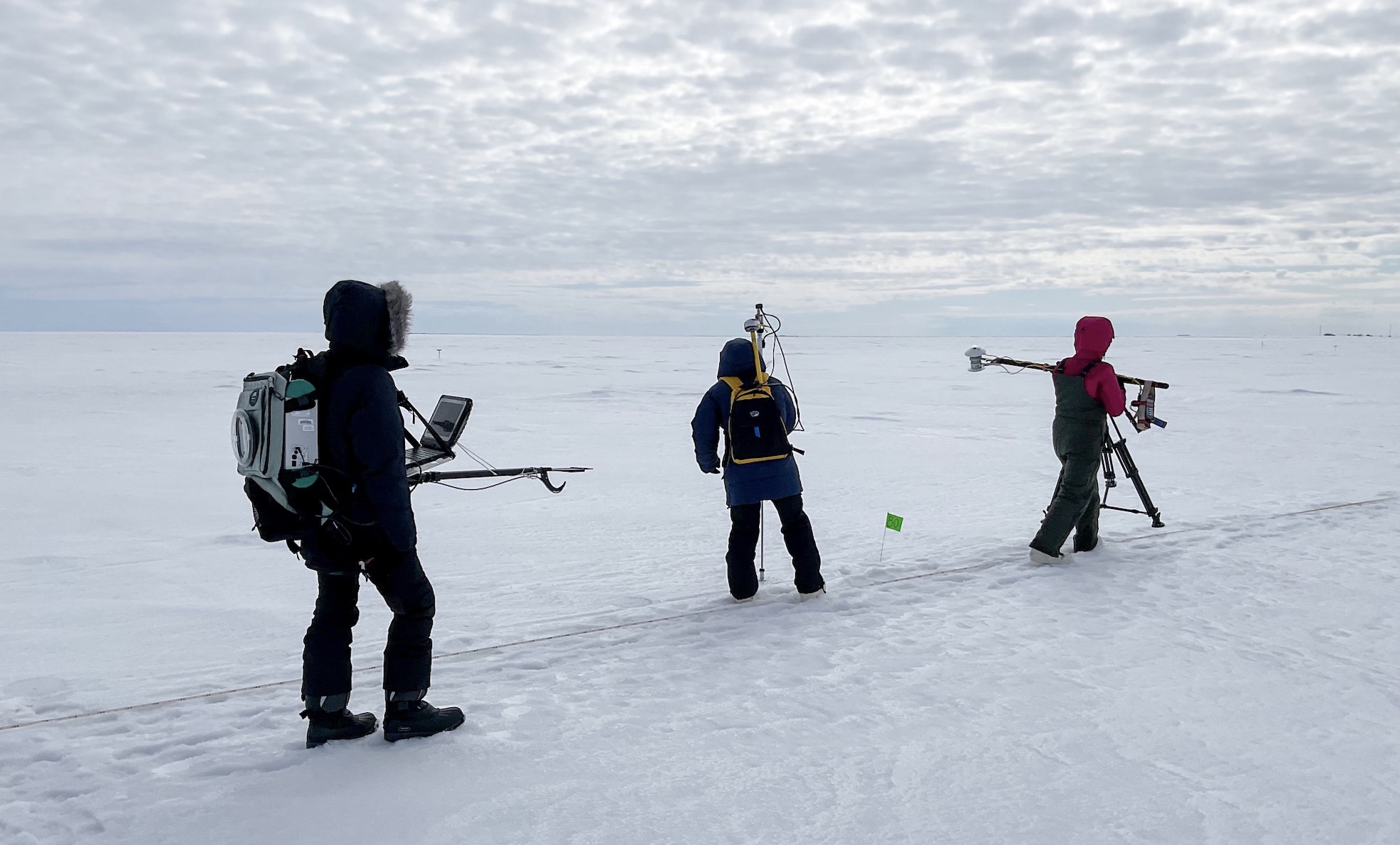 Hannah Chapman-Dutton, Anika Pinzner and Serena Wesen at work.