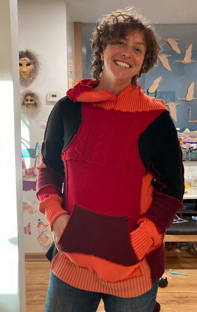 Marla Statscewich, Sew it Up! instructor, models a 