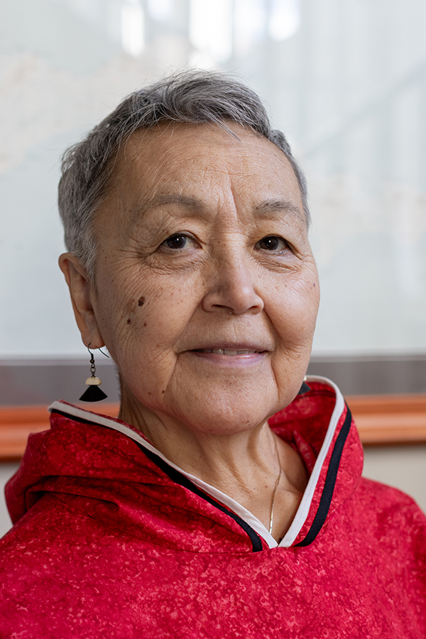 Head and shoulders portrait of Vera Kingeekuk Metcalf