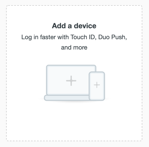 Screenshot of Duo Universal 'Add Device' button