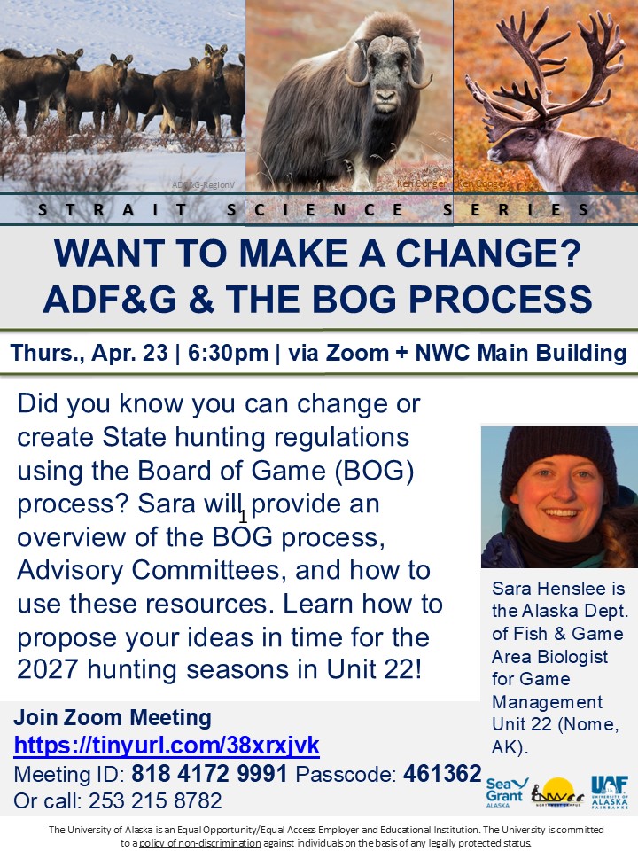 Want to Make a Change? ADF&G & the BOG Process Flyer