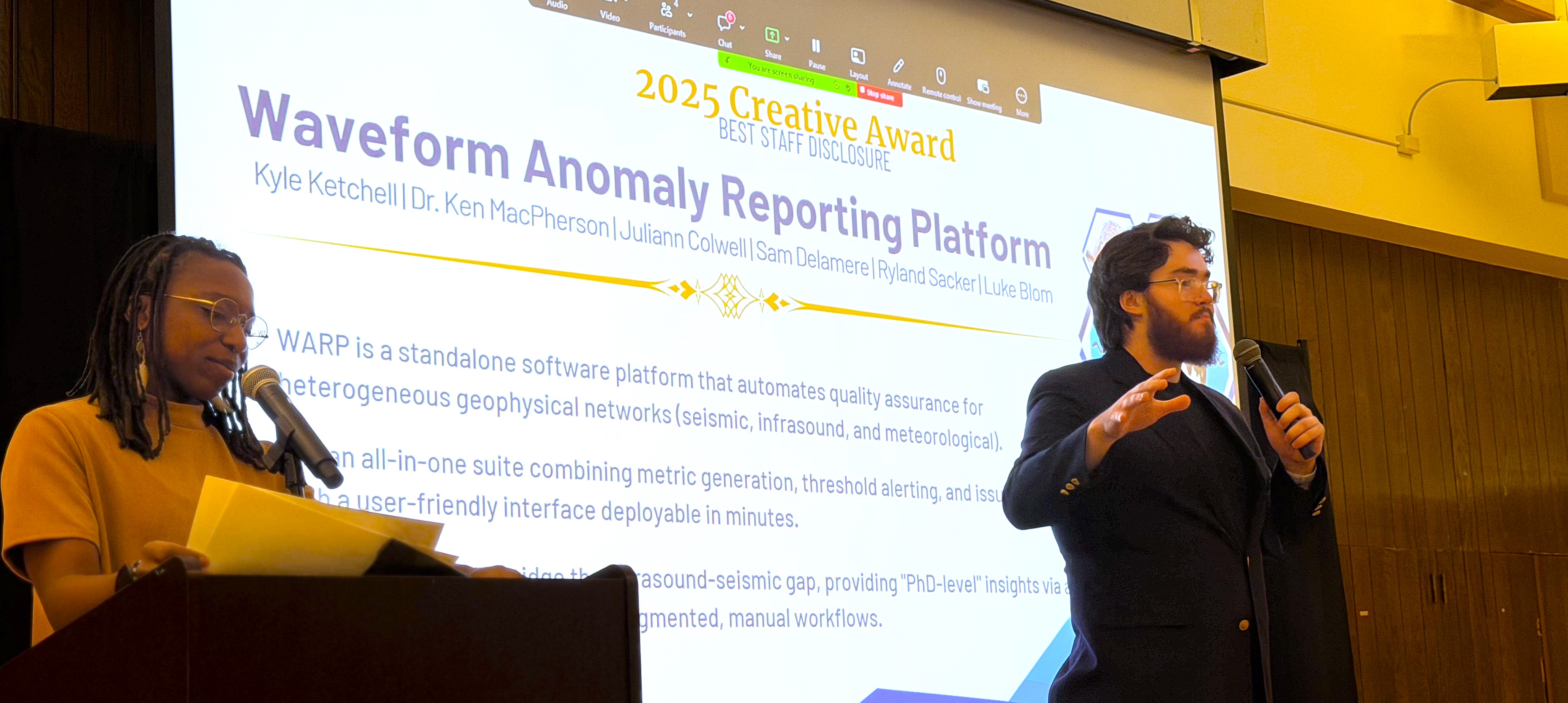 Creative award winner 2025 talking energetically