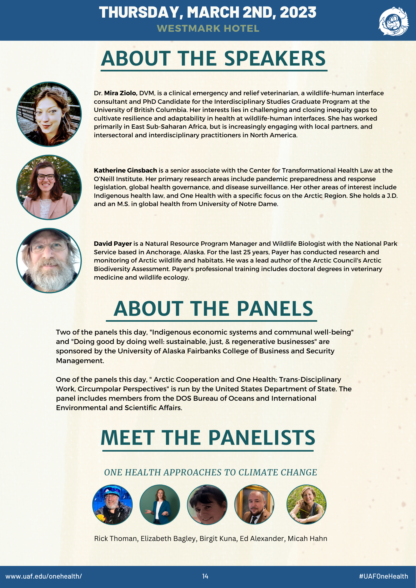 Thurs. Speakers & Panelists