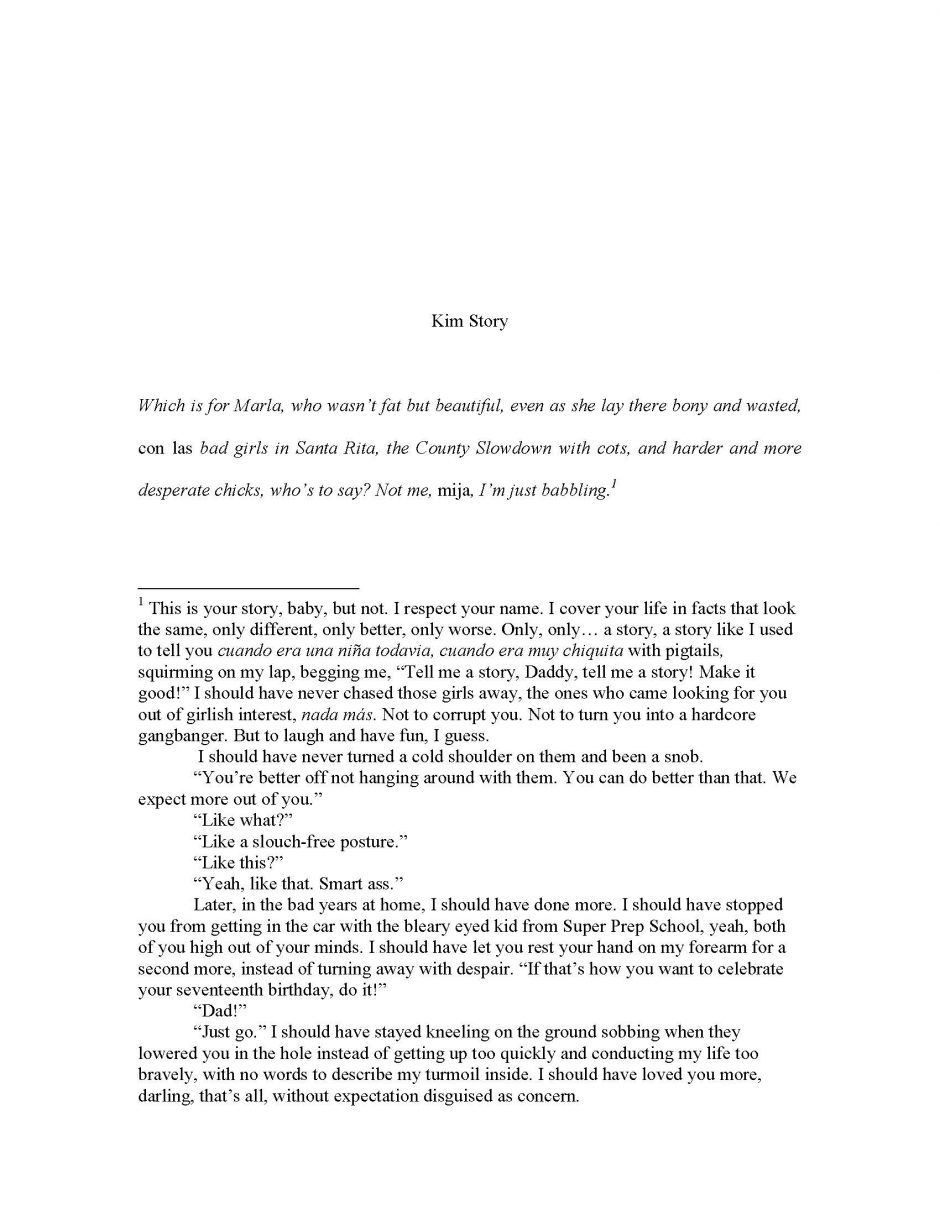 page 1 of Kim Story