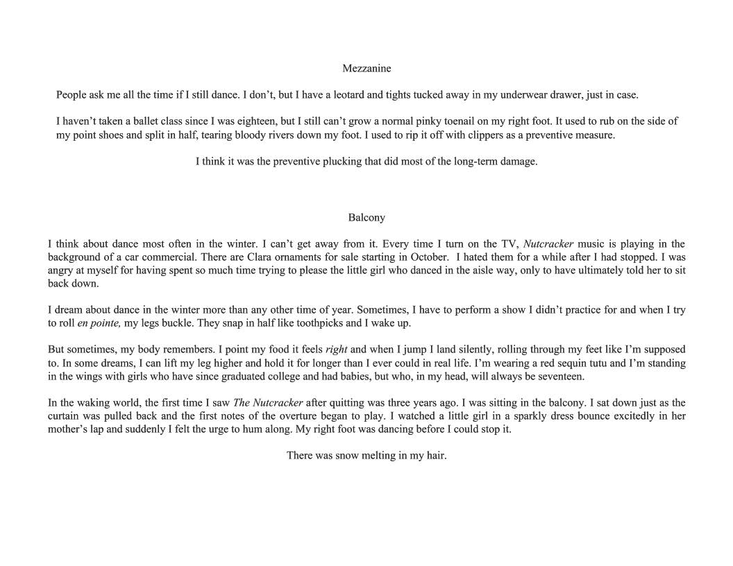 Winter Theatre Formatted prose by Erika Staiger