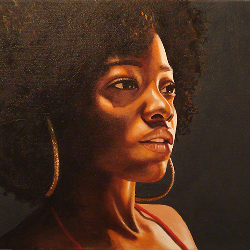 Painting of Erykah Badu by Mario Loprete