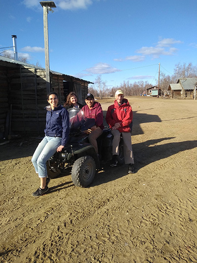 Preparing to share digital stories in Huslia. Photo courtesy of Rivkin