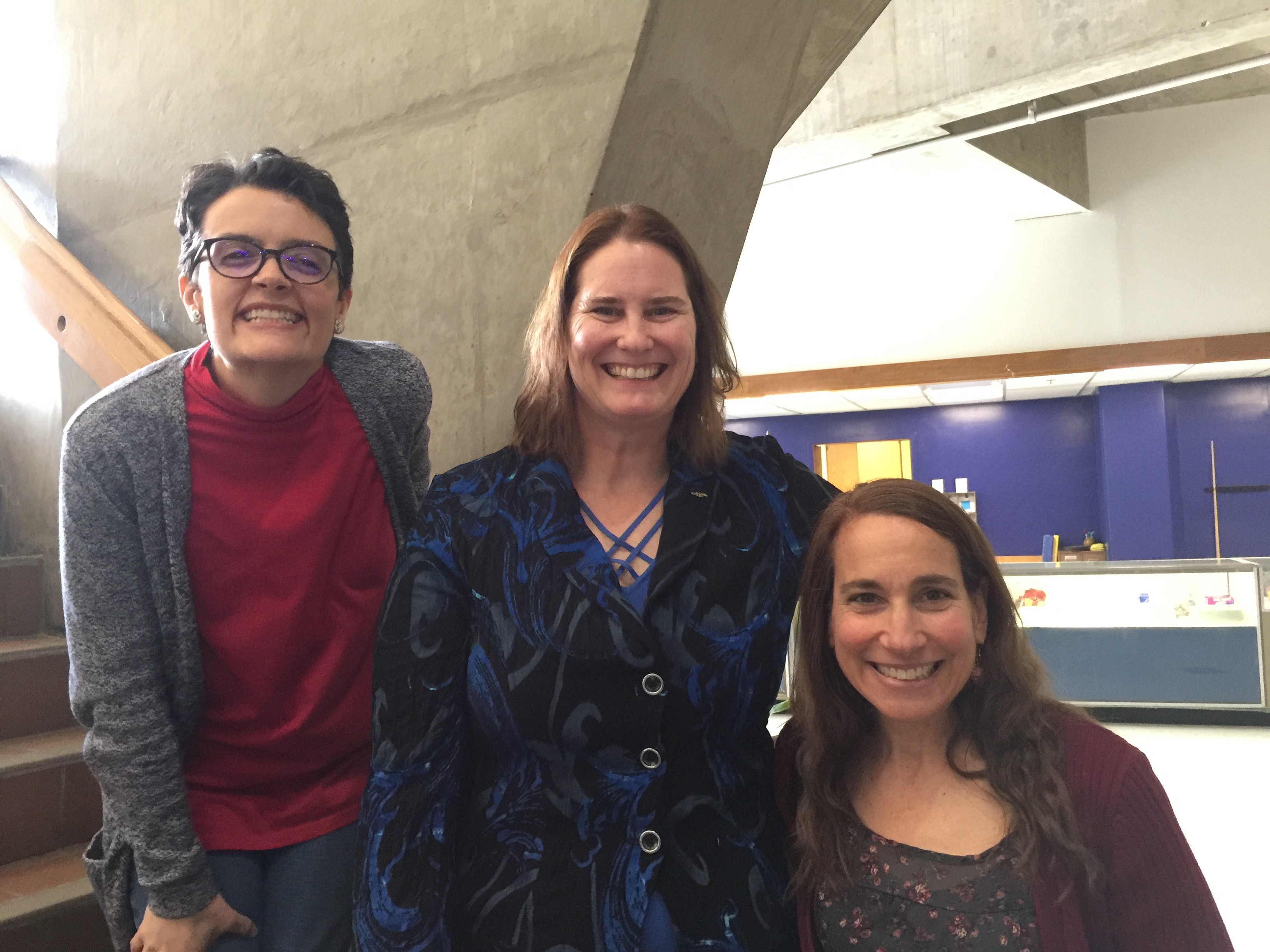 Dr. Jen Peterson, Dr. Sheppard and Dr. Lopez at URSA Research Day. UAF Photo