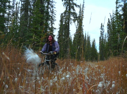 Dr. Rivkin enjoying a bike ride in the woods. Photo courtesy of Rivkin