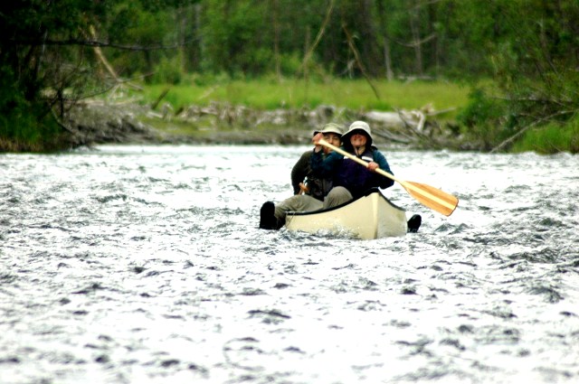 Inna and husband Adam riding the Gulkana river current.. Photo courtesy of Rivkin