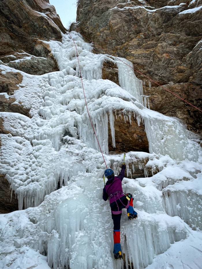 Ice climber in denali