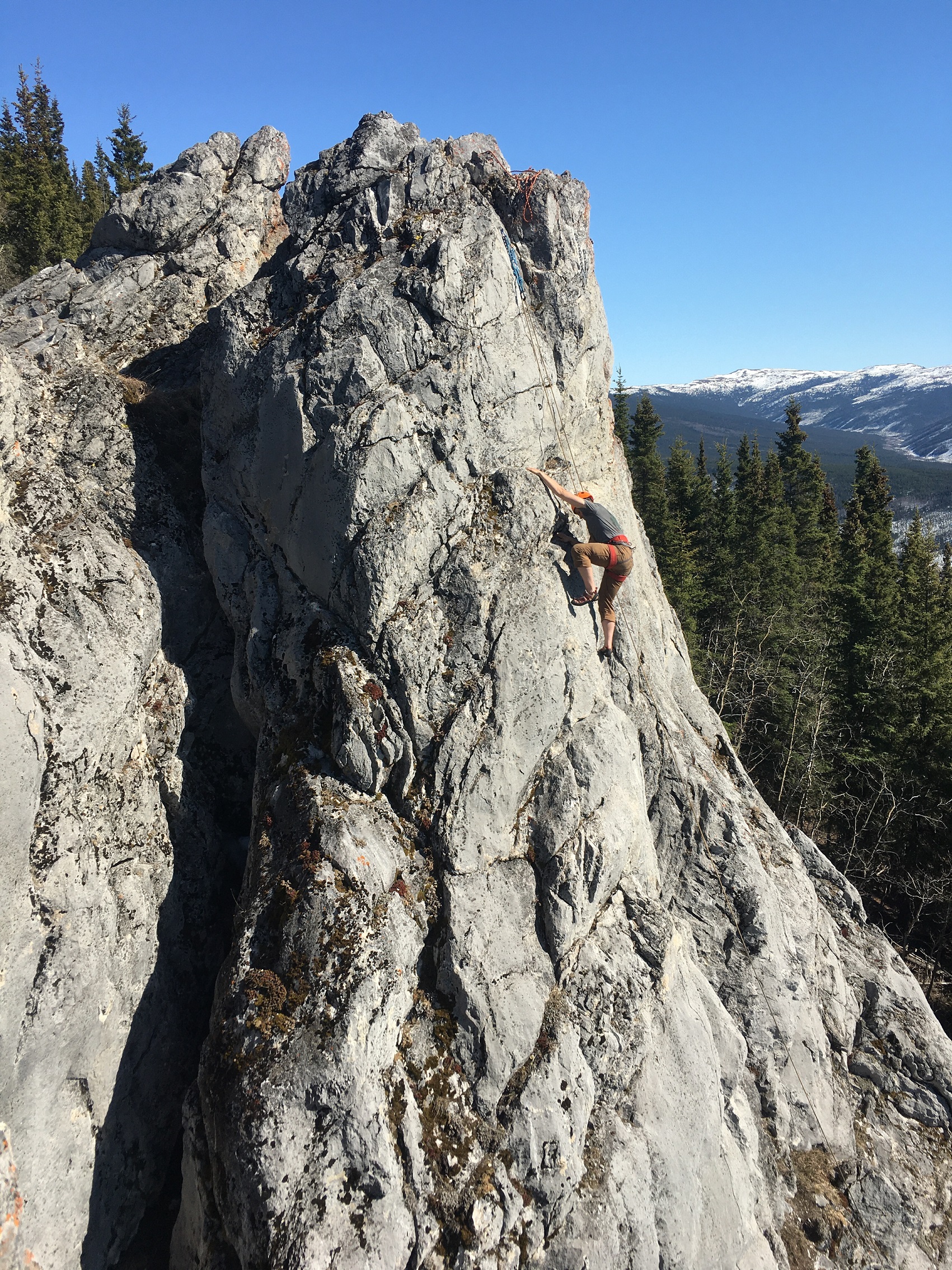 A Climber at Grapefruit Rocks 