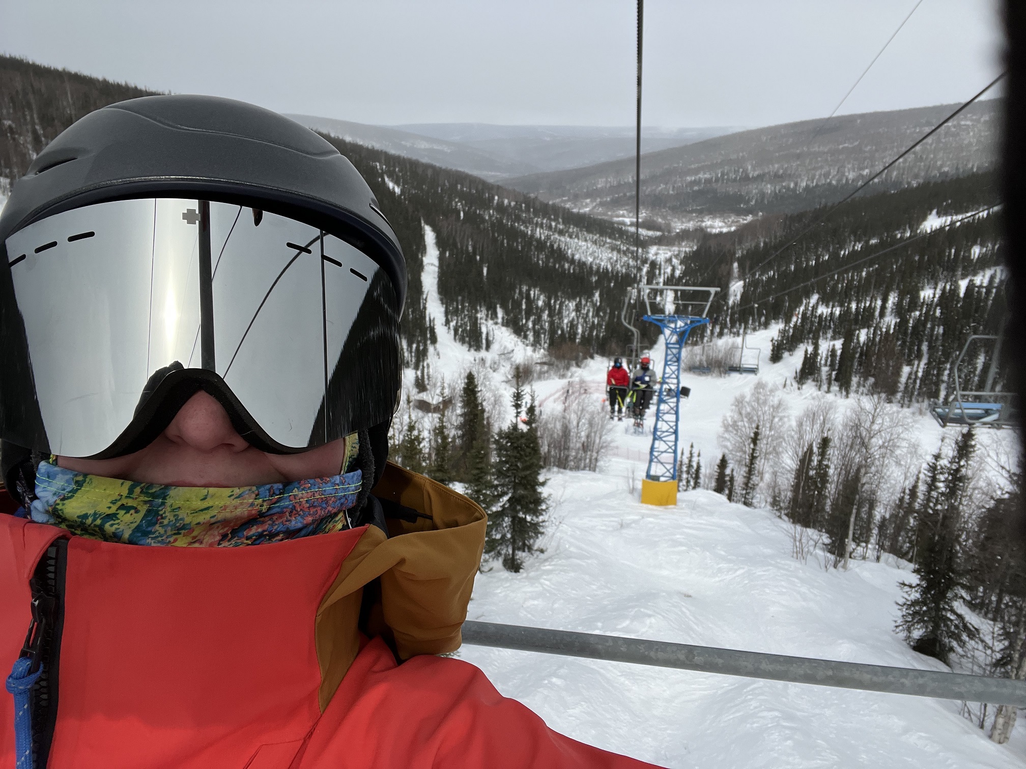 Skier on a chairlift