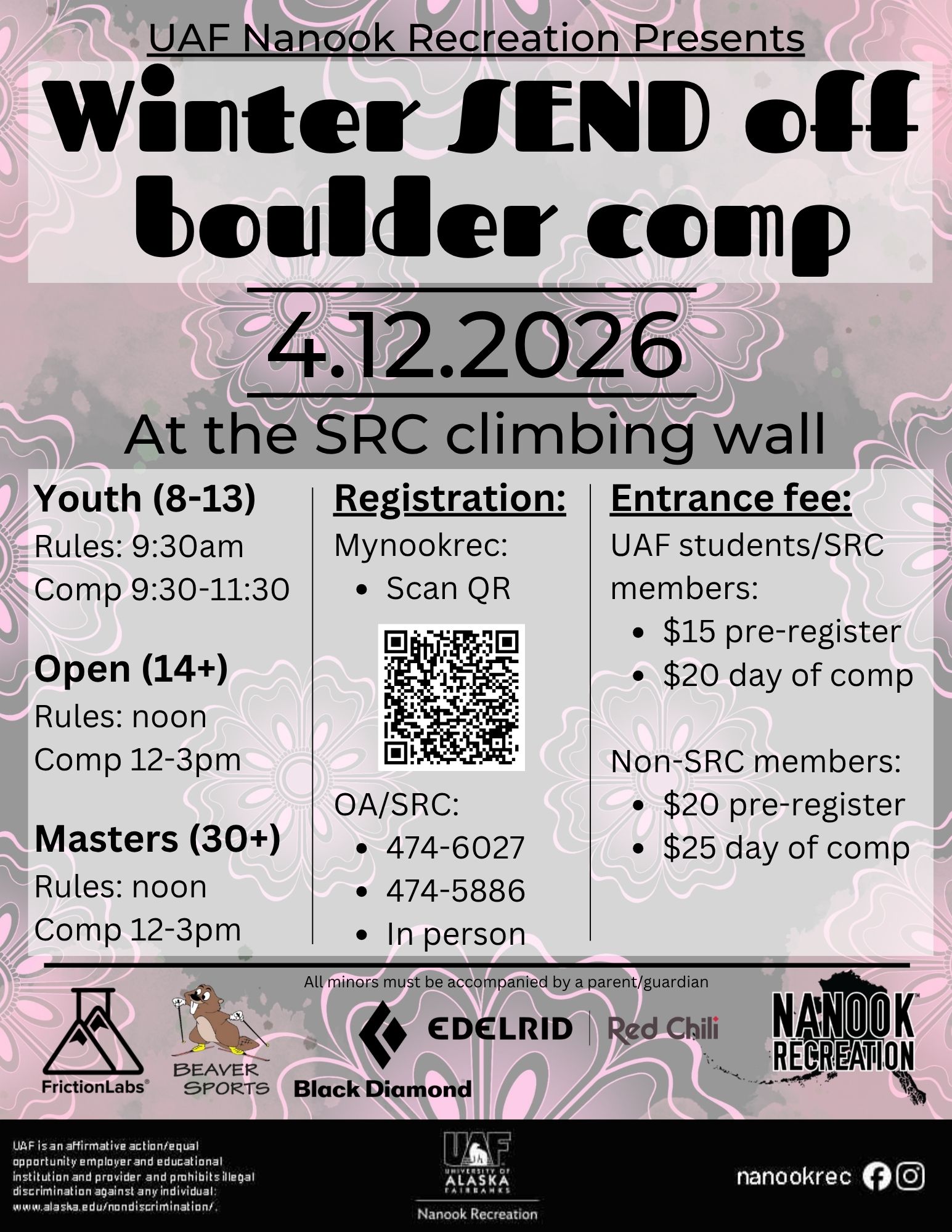 Boulder comp flyer