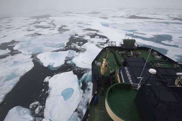 View from a Swedish ice-breaking vessel