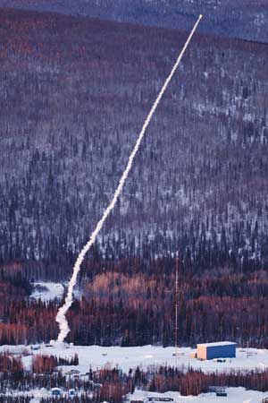 Daytime rocket launch from PFRR 