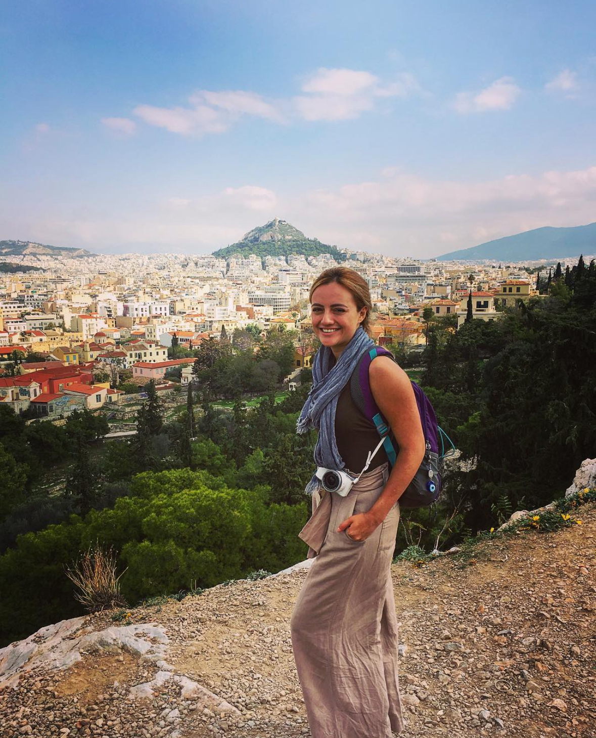 Anne Moore in Athens, Greece
