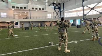 Cadets conducting hand grenade training