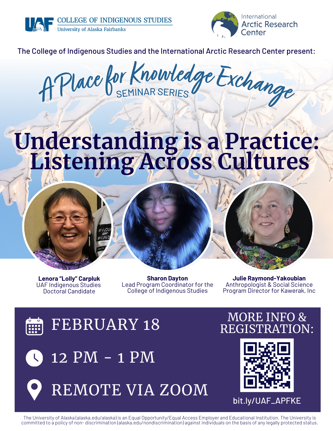 flyer for the February seminar