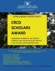 Flyer for CRCD Scholars award