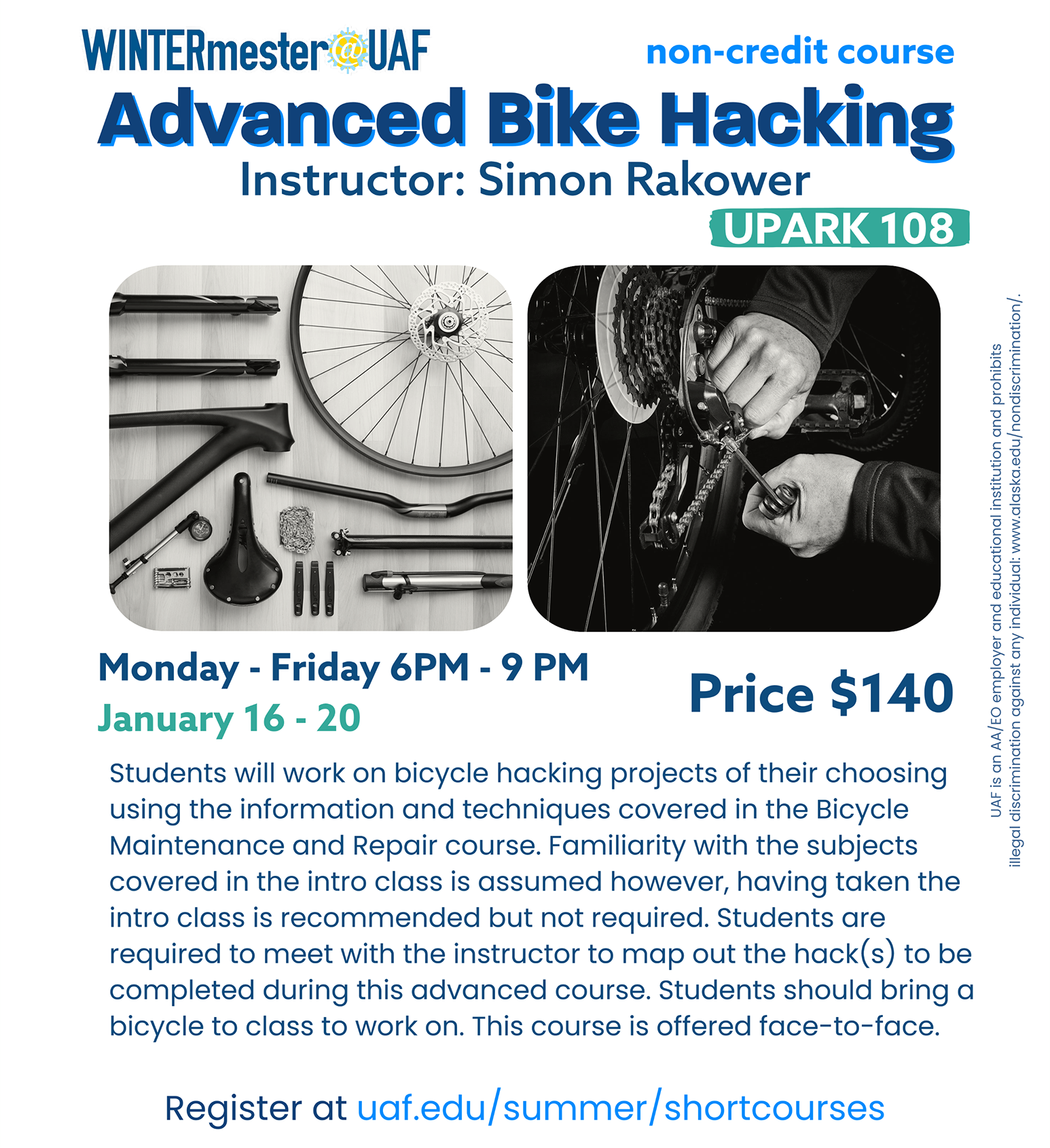 Advanced Bike Hacking 2023 Winter course poster