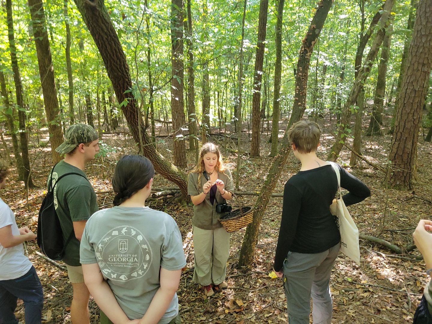 Anna Kindberg with mushroom group