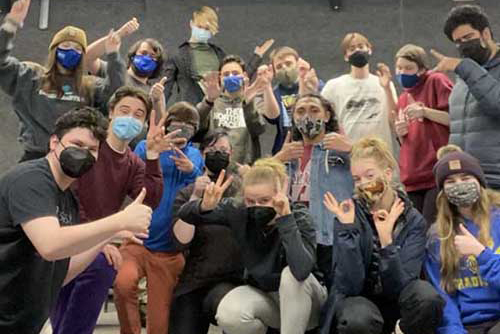 The Ground Squirrel Improv group poses for a group photo