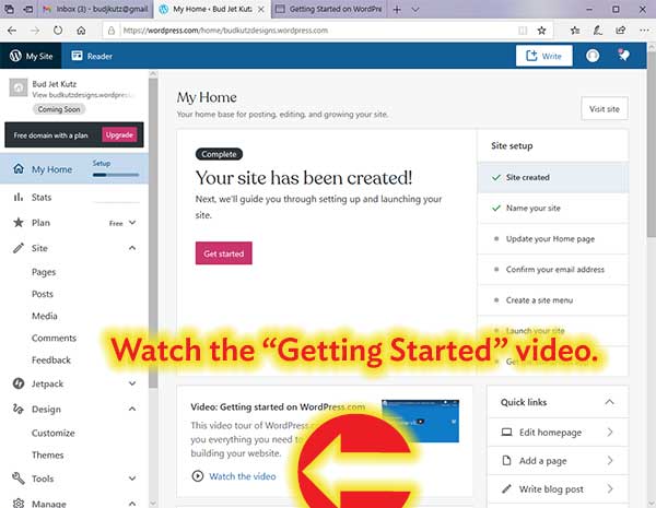Watch the "Getting Started" video.