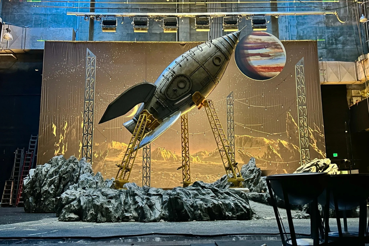 Rocket sculpture by artist Chris Reynolds