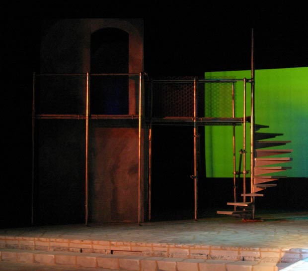 Set design: balcony and stairs