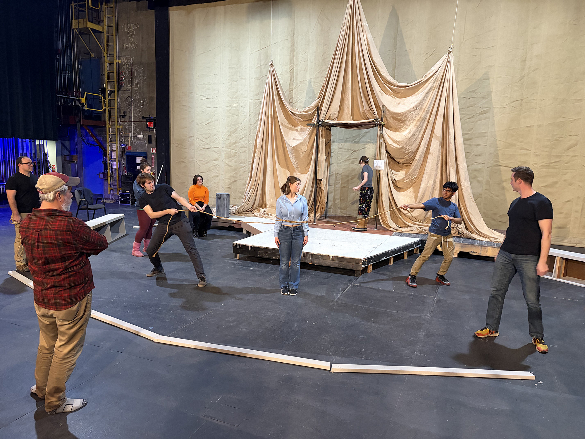 Historical Comical- BTS Rehearsal Photo 11 Photo courtesy of Emily Yates