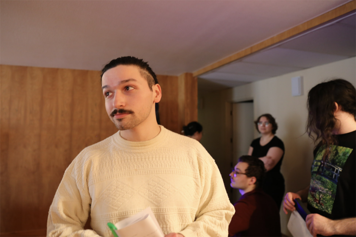 Strange Embrace BTS Cast and crew prepare for filming Strange Embrace. UAF Photo by Maya Salganek